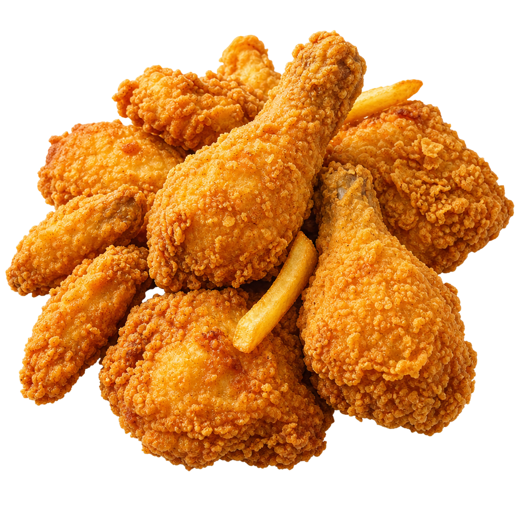 Picapollo dominicano crujiente con pollo frito dorado